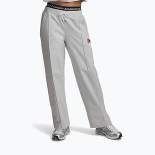 Women's trousers Under Armour Sport Terry Trend halo gray light heather/black