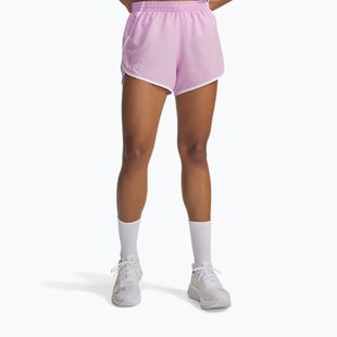 Women's running shorts Under Armour Fly By 3" pink dawn/white