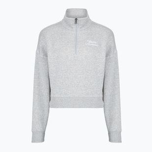 Women's sweatshirt Under Armour Rival Fleece Script HZ mod gray light heather/white