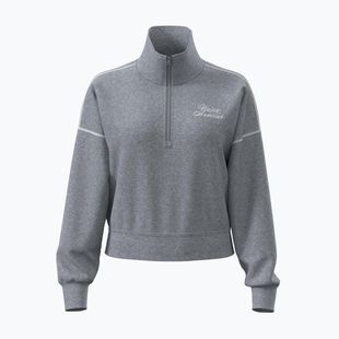 Women's sweatshirt Under Armour Rival Fleece Script HZ mod gray light heather/white
