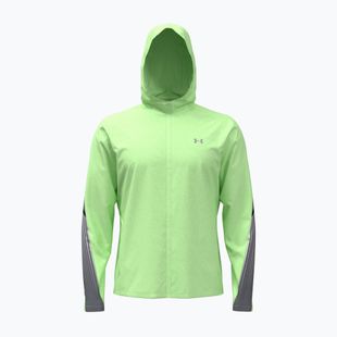 Men's running jacket Under Armour Velociti Storm Hooded lumos lime/white