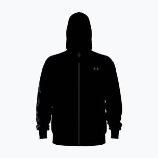 Men's sweatshirt Under Armour Rival LW Graphic FZ black/black