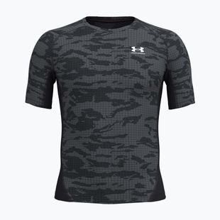 Men's training T-shirt Under Armour HG Printed black/castlerock/white