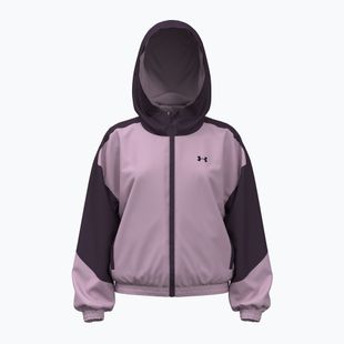 Children's jacket Under Armour G Icon Woven Full Zip purple echo/mauve pink/black