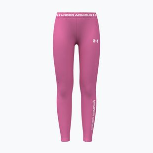 Children's leggings Under Armour HeatGear Branded Leggings pink frenzy/white