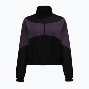 Women's training jacket Under Armour Rival Woven black/purple echo/black