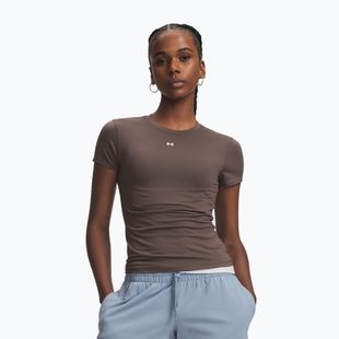 Women's training shirt Under Armour Motion Fitted SS peppercorn/white