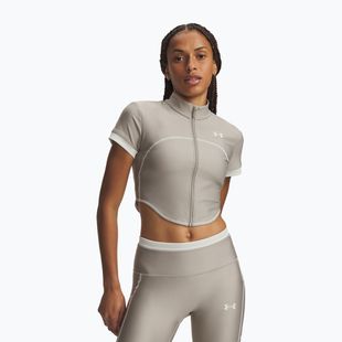 Women's training shirt Under Armour HeatGear Novelty timberwolf taupe/summit white