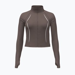 Women's training sweatshirt Under Armour Meridian Contour Full Zip peppercorn/white/peppercorn