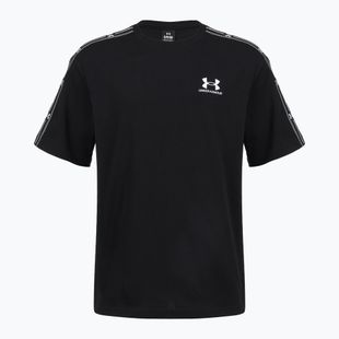 Men's T-shirt Under Armour Icon HWT Tee Taped SS ultimate black/white