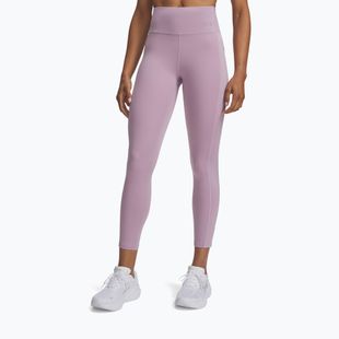 Women's running leggings Under Armour Velociti Ankle Tights mauve pink/reflective