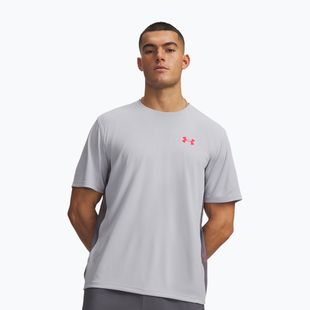 Men's training shirt Under Armour Tech Utility SS mod gray/racer red