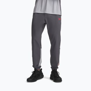 Men's training trousers Under Armour Tech Utility Woven Pants castlerock/mod gray/racer red