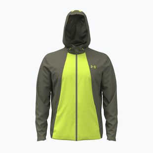 Men's training jacket Under Armour Tech Utility Woven Jacket marine od green/green citrine/green citrine