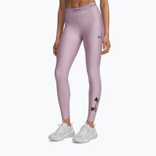 Women's training leggings Under Armour HeatGear Novelty Leggings mauve pink/ox blood