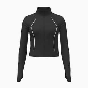 Women's training sweatshirt Under Armour Meridian Contour Full Zip ultimate black/white/ultimate black
