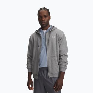 Men's sweatshirt Under Armour Rival Fleece Full Zip castlerock light heather/black