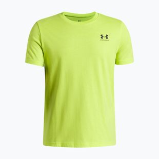Children's T-shirt Under Armour Sportstyle Left Chest green citrine/black