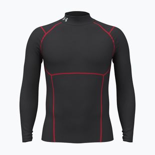 Men's training longsleeve Under Armour Coldgear Elite Comp Mock ultimate black/red/reflective
