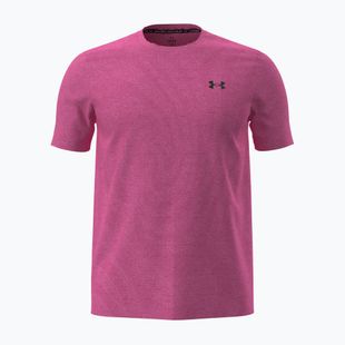Men's training shirt Under Armour Vanish Seamless Novelty SS pink frenzy/ultimate black