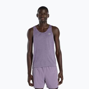 Men's T-shirt New Balance Singlet Athletics candied violet heather