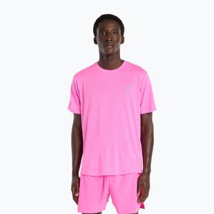 Men's T-shirt New Balance Athletics Run pink heat heather