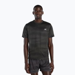 Men's T-shirt New Balance Athletics Printed black/grey