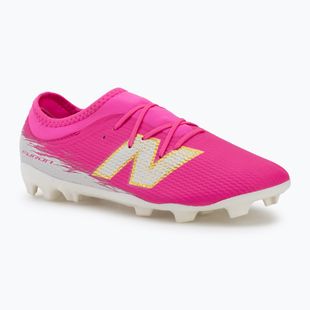 Children's football boots New Balance Furon Team V8 FG pink heat/sea salt/gold metallic