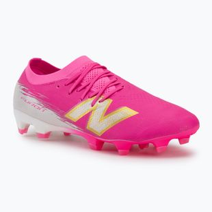 Football boots New Balance Furon Pro V8 FG pink heat/sea salt/gold metallic