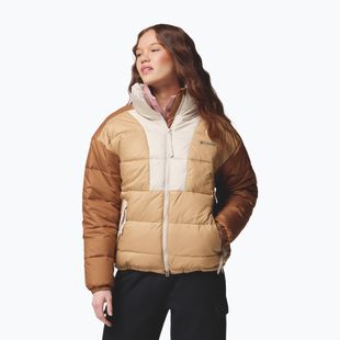 Women's insulated jacket Columbia Pike Lake canoe/camel brown/dark stone