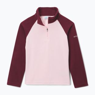 Children's fleece sweatshirt Columbia Glacial Fleece satin pink/rich wine