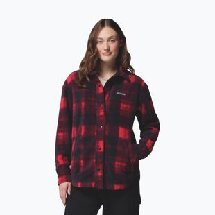 Women's shirt Columbia Benton Springs mountain red omblur tonal