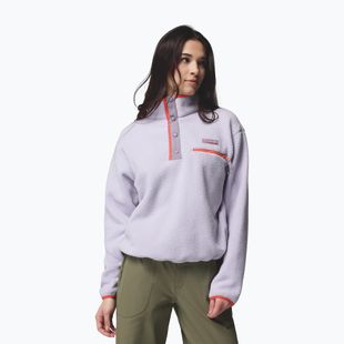 Women's fleece sweatshirt Columbia Helvetia II Cropped Half Snap Fleece lavender pearl/shale purple/zing