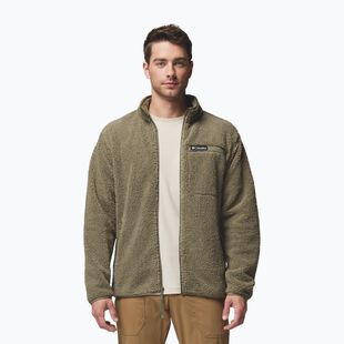Men's sweatshirt Columbia Rugged Ridge High Pile Full Zip stone green