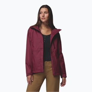 Women's rain jacket Columbia Pouring Adventure III rich wine
