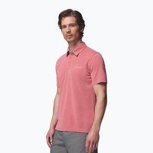 Men's T-shirt Columbia Nelson Point Polo washed red