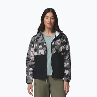 Women's wind jacket Columbia Spire Valley Printed Windbreaker black ikatbloom print/black