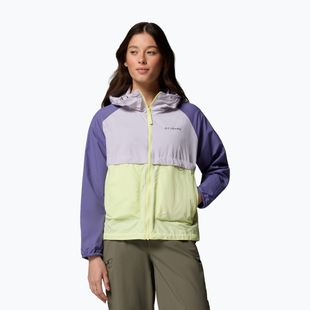 Women's wind jacket Columbia Spire Valley Windbreaker citron haze/lavender pearl/stormwatch