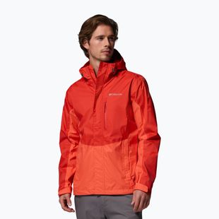 Men's rain jacket Columbia Pouring Adventure III super sonic/zing