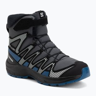 Children's hiking boots Salomon XA Pro V8 Winter Waterproof turbulence / black / dark blue