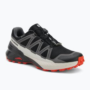 Men's running shoes Salomon Speedcross Peak GTX black/castlerock/cherry tomato