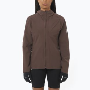 Women's running jacket Salomon Trail coffee bean