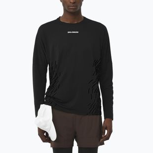 Men's running longsleeve Salomon Sense Aero GFX deep black