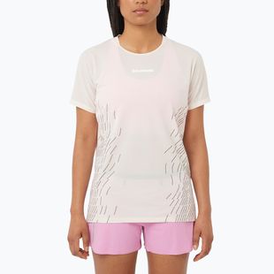 Women's running top Salomon Sense Aero SS Tee GFX whisper white