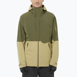 Men's softshell jacket Salomon Outherpath Pro 2.5 l gray green/grape leaf