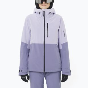 Women's ski jacket Salomon Highland cosmic sky/blue granite