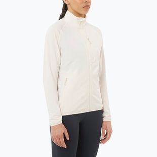 Women's trekking sweatshirt Salomon Essential Lightwarm Full Zip whisper white