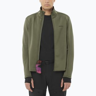 Men's sweatshirt Salomon Outline Warm Fleece Full Zip grape leaf