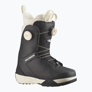 Women's snowboard boots Salomon Kiana Dual Boa W black/black/vanilla ice
