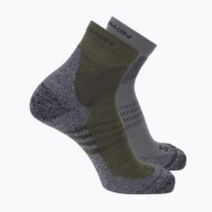 Socks Salomon X Ultra Access Quarter 2 pairs excalibur/olive night